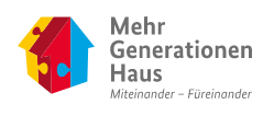 Das Logo des Bundesprogramms Mehrgenerationenhaus. Miteinander – Füreinander.